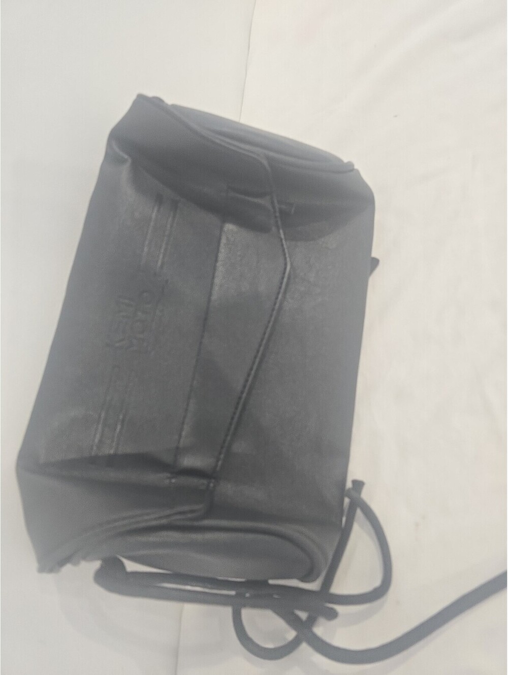 KEMIMOTO Motorcycle Fork Bag Black PU Leather Handlebar Tool Storage Pouch...